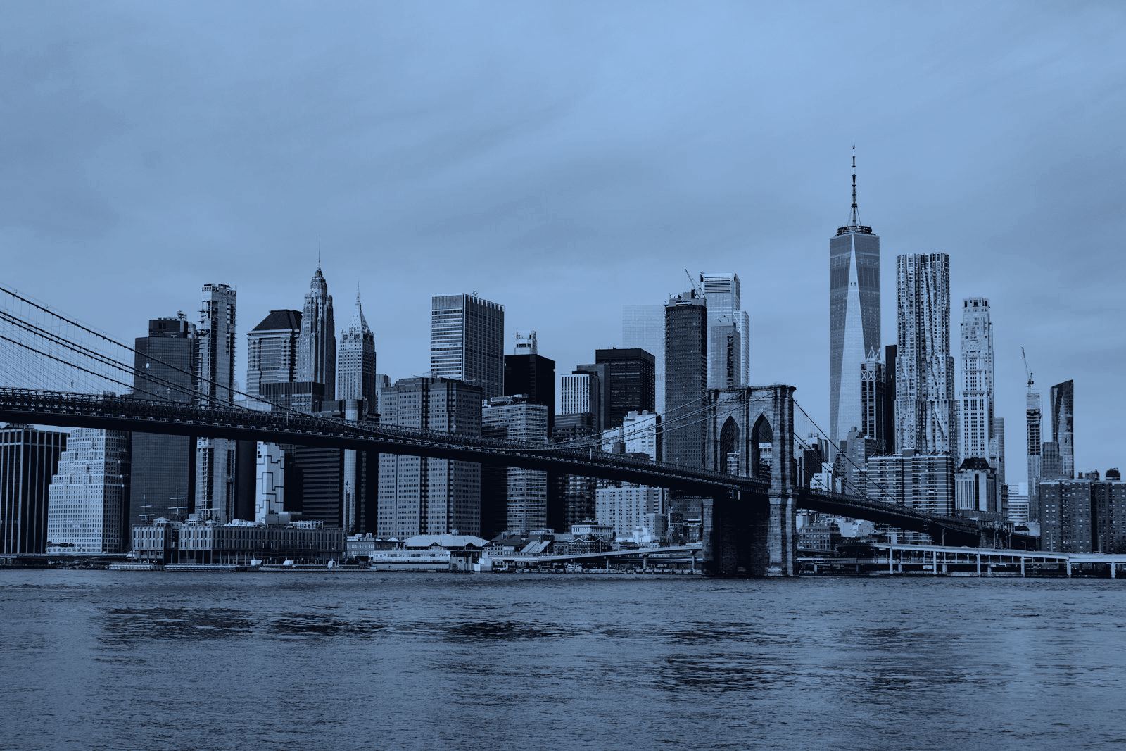 Brooklyn Bridge and the Manhattan skyline
